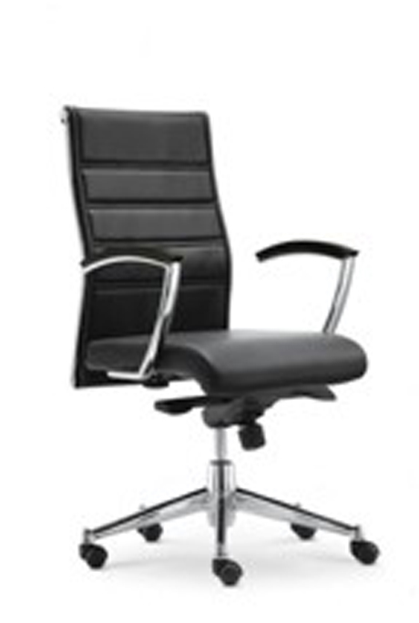 辦公椅|現代真皮中班椅|辦公家具|真皮中班椅|時尚中班椅|中背椅|主管椅|經理椅 CG-SSZBY-04