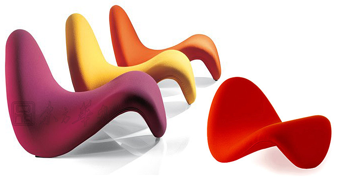 現代經典休閑椅|布面休閑椅|辦公家具|Pierre Paulin舌頭休閑椅